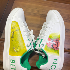 NIRVANA - KURT COBAIN x UNITED BENETTON WHITE CUSTOMS