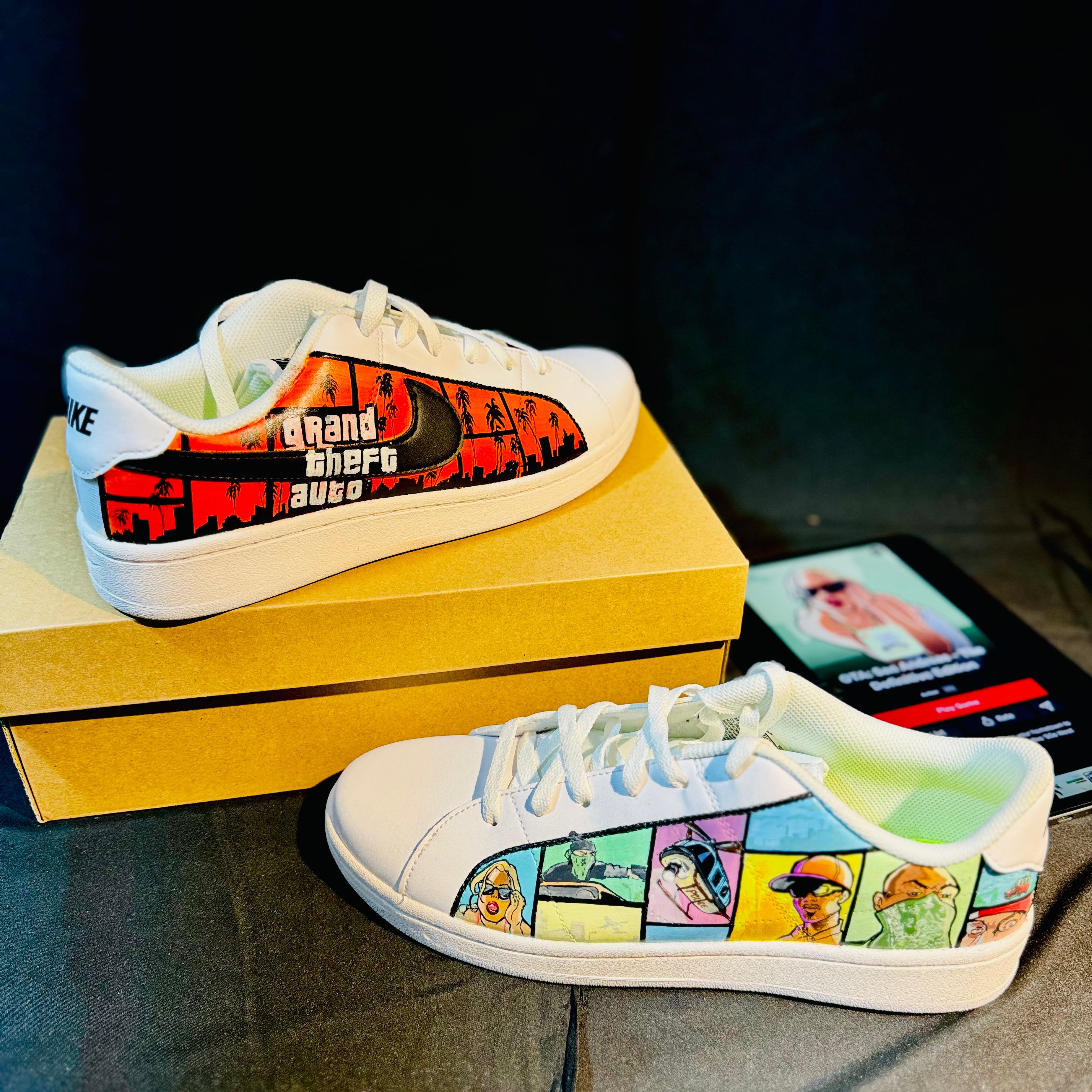GTA SAN ANDREAS X NIKE COURT ROYALE 2 Pluck Customs