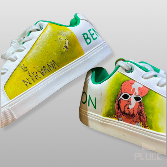 NIRVANA - KURT COBAIN x UNITED BENETTON WHITE CUSTOMS